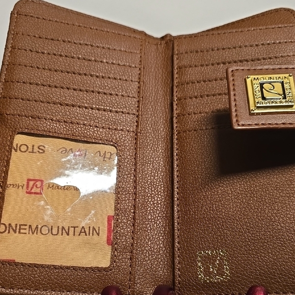 Stone Mountain Accessories Brown Wallet with Gold Accent - Picture 4 of 11